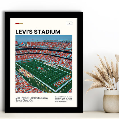 Levi's Stadium Print, San Francisco Stadium Art, Gifts for him, Sport Art, Framed Art Print Wall Decor