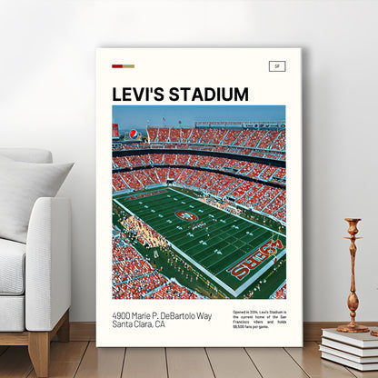 Levi's Stadium Print, San Francisco Stadium Canvas Art, Fan Gifts, Sport Art, Canvas Print Wall Art