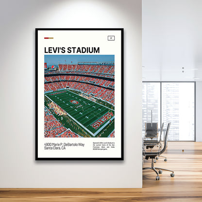 Levi's Stadium Print, San Francisco Stadium Art, Gifts for him, Sport Art, Framed Art Print Wall Decor