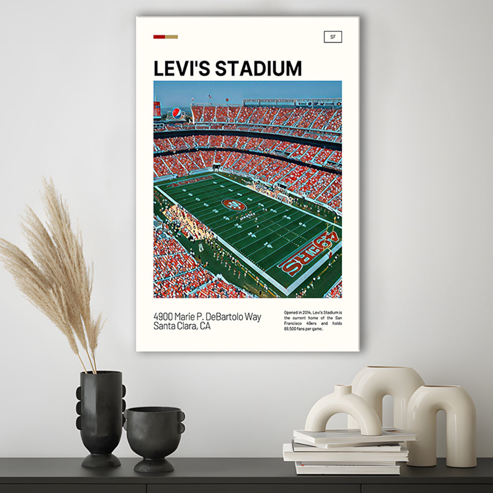Levi's Stadium Print, San Francisco Stadium Canvas Art, Fan Gifts, Sport Art, Canvas Print Wall Art