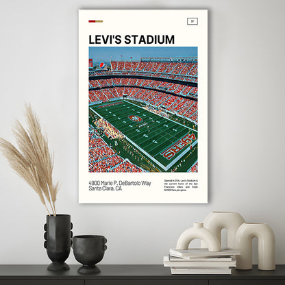 Levi's Stadium Print, San Francisco Stadium Canvas Art, Fan Gifts, Sport Art, Canvas Print Wall Art