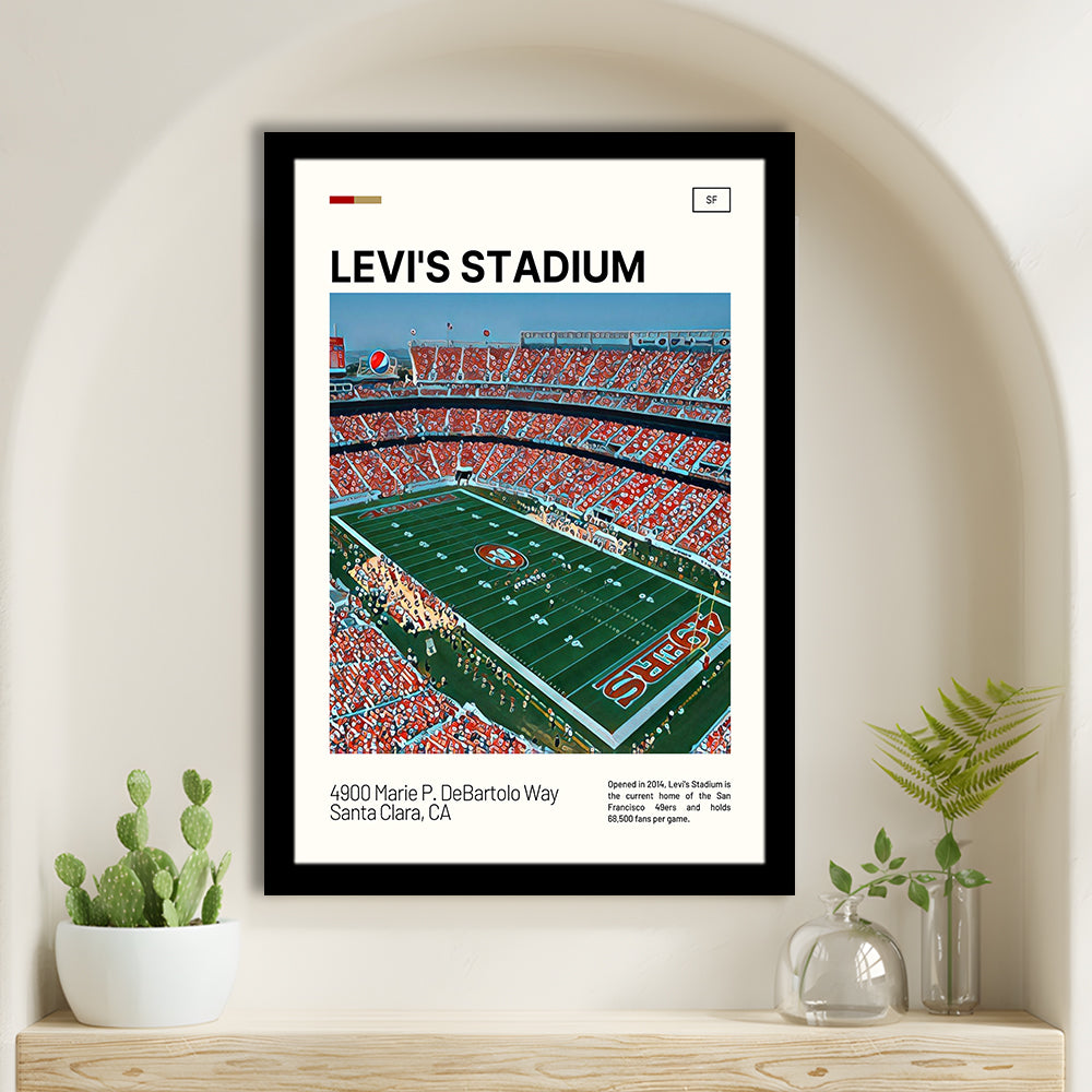 Levi's Stadium Print, San Francisco Stadium Art, Gifts for him, Sport Art, Framed Art Print Wall Decor