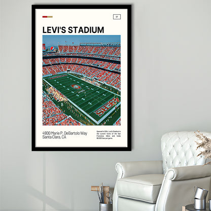 Levi's Stadium Print, San Francisco Stadium Art, Gifts for him, Sport Art, Framed Art Print Wall Decor