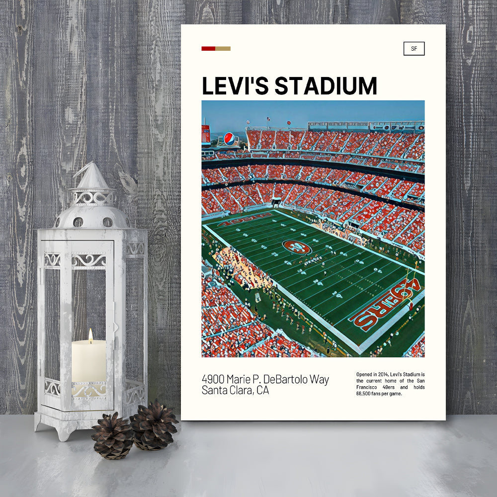Levi's Stadium Print, San Francisco Stadium Canvas Art, Fan Gifts, Sport Art, Canvas Print Wall Art