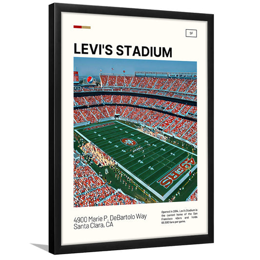 Levi's Stadium Print, San Francisco Stadium Art, Gifts for him, Sport Art, Framed Art Print Wall Decor