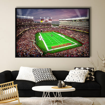 Levis Stadium, Stadium Canvas, Sport Art, Framed Canvas Print Wall Art, Floating Frame