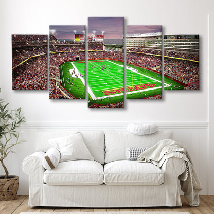 Levis Stadium, Stadium Canvas, Sport Art, Gift for him, 5 Panel, Large Canvas, Canvas Print Wall Art