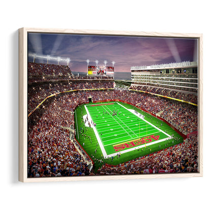 Levis Stadium, Stadium Canvas, Sport Art, Framed Canvas Print Wall Art, Floating Frame