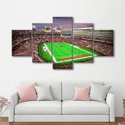 Levis Stadium, Stadium Canvas, Sport Art, Gift for him, 5 Panel, Large Canvas, Canvas Print Wall Art