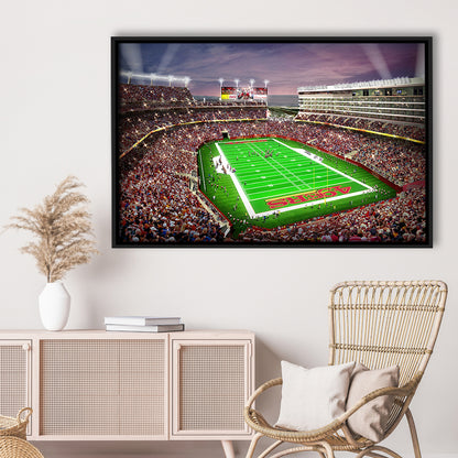 Levis Stadium, Stadium Canvas, Sport Art, Framed Canvas Print Wall Art, Floating Frame