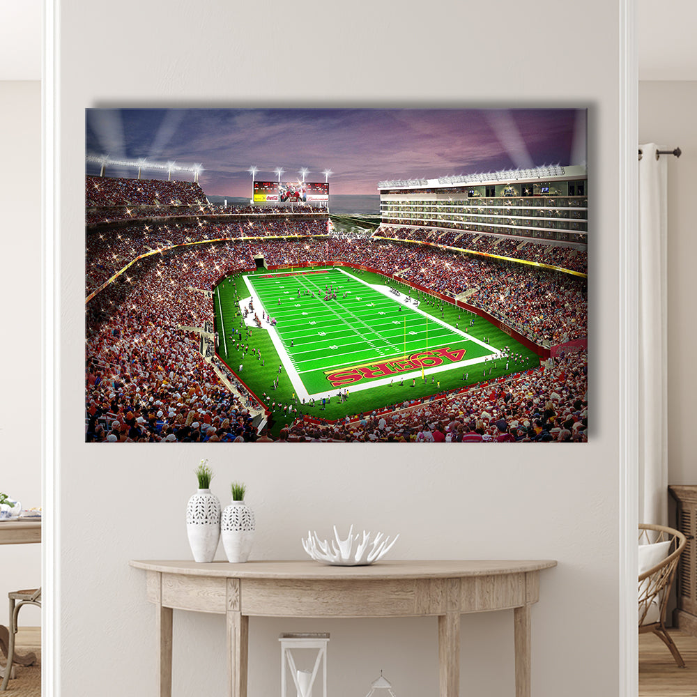 Levis Stadium, Stadium Canvas, Sport Art, Gift for him, Man Cave Decor, Art Print, Canvas Print Wall Art
