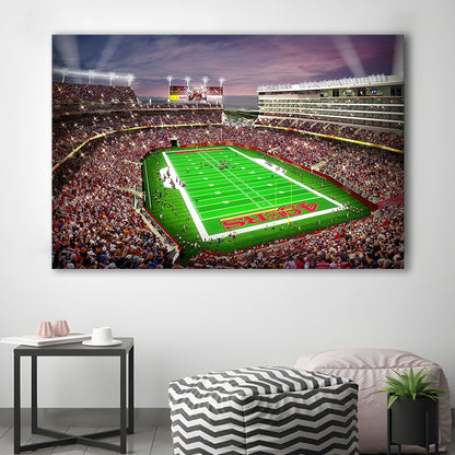 Levis Stadium, Stadium Canvas, Sport Art, Gift for him, Man Cave Decor, Art Print, Canvas Print Wall Art