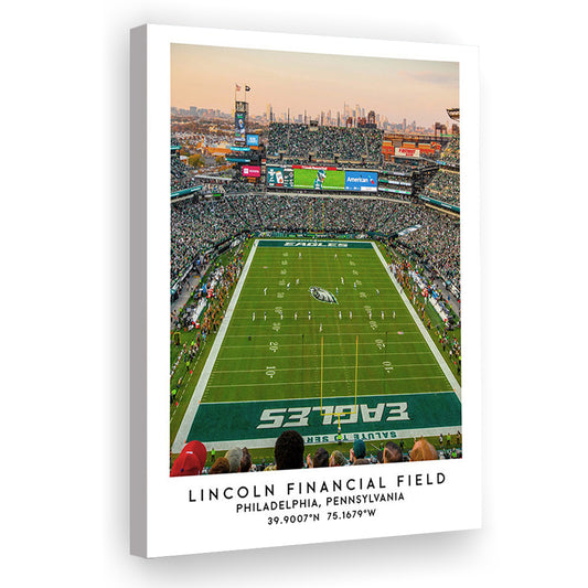 Lincoln Financial Field, Philadelphia Eagles Wall Art Print, Sport Art Print, Canvas Prints Wall Art, Man Cave Decor