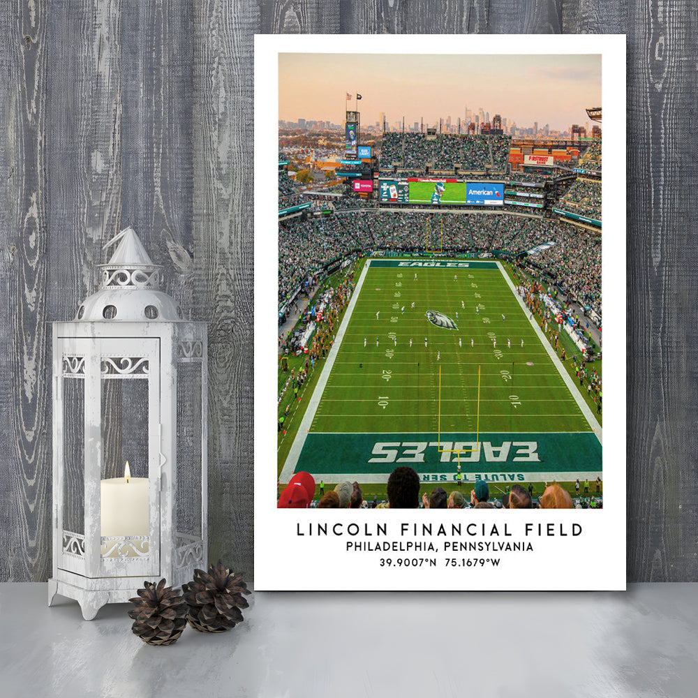 Lincoln Financial Field, Philadelphia Eagles Wall Art Print, Sport Art Print, Canvas Prints Wall Art, Man Cave Decor