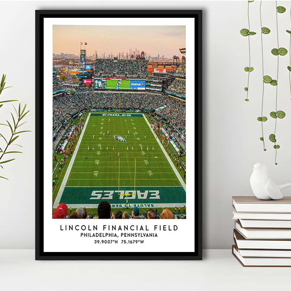 Lincoln Financial Field, Philadelphia Eagles Wall Art Print, Sport Art Print, Framed Canvas Prints Wall Art