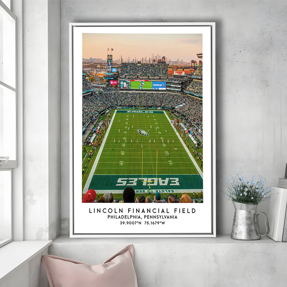 Lincoln Financial Field, Philadelphia Eagles Wall Art Print, Sport Art Print, Framed Canvas Prints Wall Art