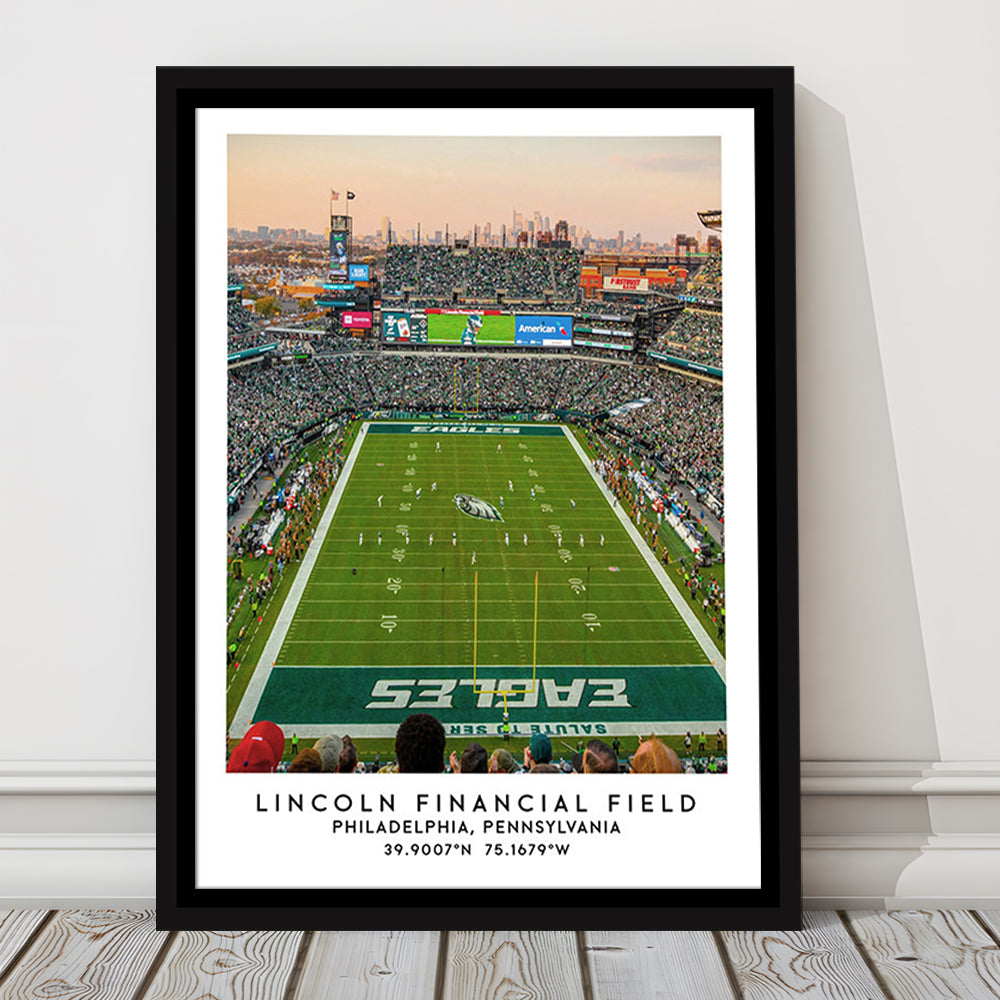 Lincoln Financial Field, Philadelphia Eagles Wall Art Print, Sport Art Print, Framed Canvas Prints Wall Art