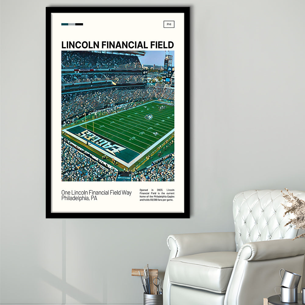 Lincoln Financial Field Print, Philadelphia Eagles Stadium Art, Gifts for him, Sport Art, Framed Art Print Wall Decor