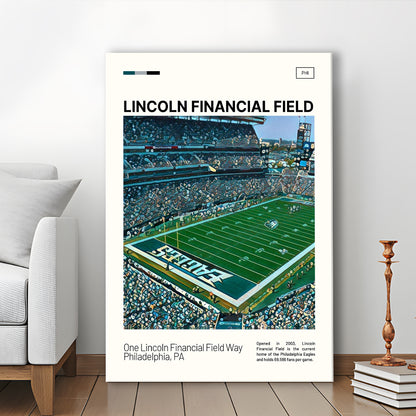 Lincoln Financial Field Print, Philadelphia Eagles Stadium Canvas Art, Fan Gifts, Sport Art, Canvas Print Wall Art