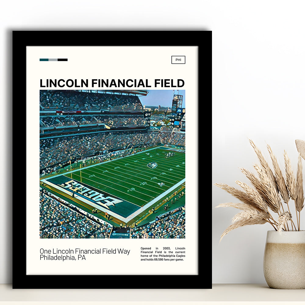 Lincoln Financial Field Print, Philadelphia Eagles Stadium Art, Gifts for him, Sport Art, Framed Art Print Wall Decor