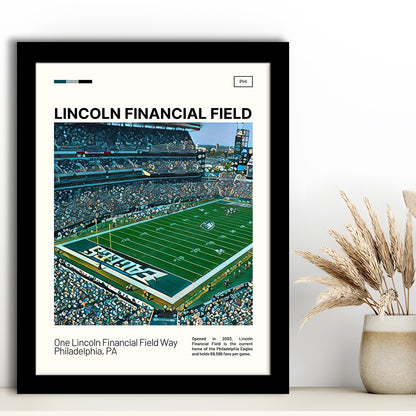Lincoln Financial Field Print, Philadelphia Eagles Stadium Art, Gifts for him, Sport Art, Framed Art Print Wall Decor