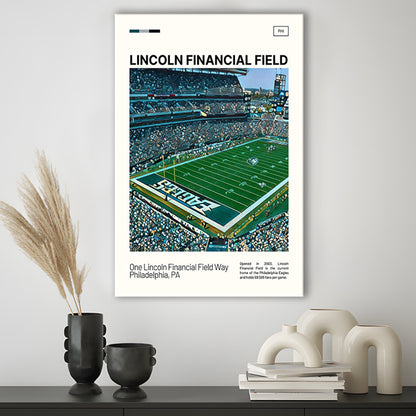 Lincoln Financial Field Print, Philadelphia Eagles Stadium Canvas Art, Fan Gifts, Sport Art, Canvas Print Wall Art