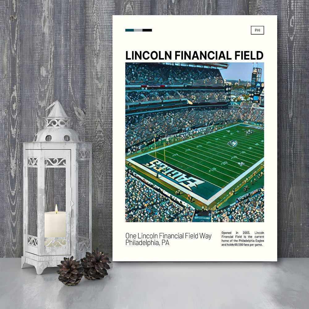 Lincoln Financial Field Print, Philadelphia Eagles Stadium Canvas Art, Fan Gifts, Sport Art, Canvas Print Wall Art