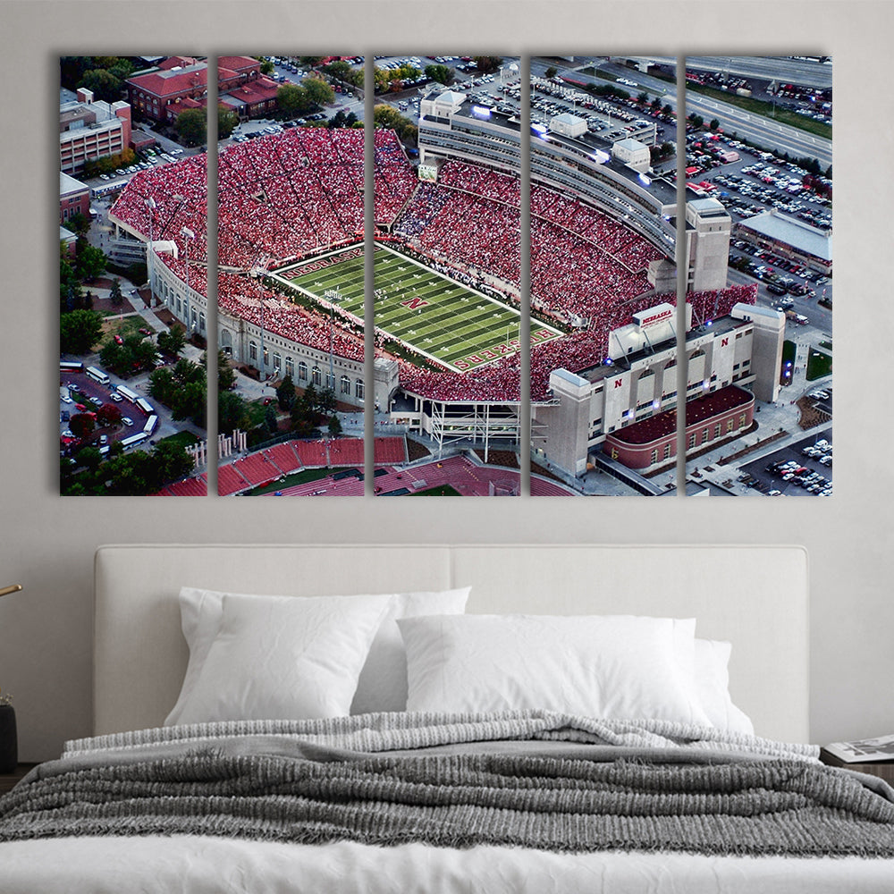 Lincoln memorial stadium, Stadium Canvas, Sport Art, 5 Panel B, Extra Large Canvas, Canvas Print Wall Art