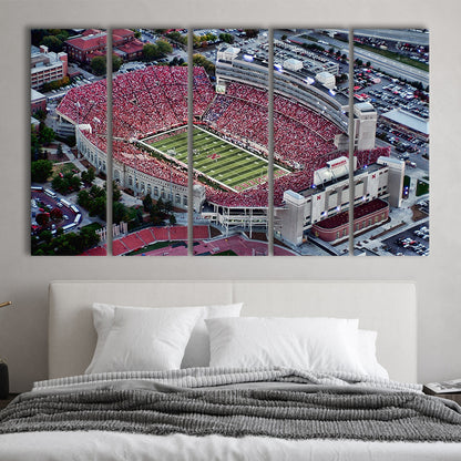 Lincoln memorial stadium, Stadium Canvas, Sport Art, 5 Panel B, Extra Large Canvas, Canvas Print Wall Art