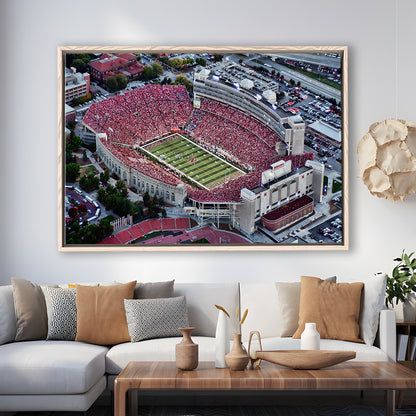 Lincoln memorial stadium, Stadium Canvas, Sport Art, Framed Canvas Print Wall Art, Floating Frame
