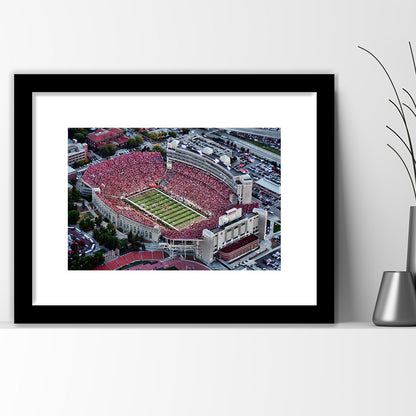 Lincoln memorial stadium, Stadium Canvas, Sport Art, Gift for him, White Border Framed Art Print Wall Decor