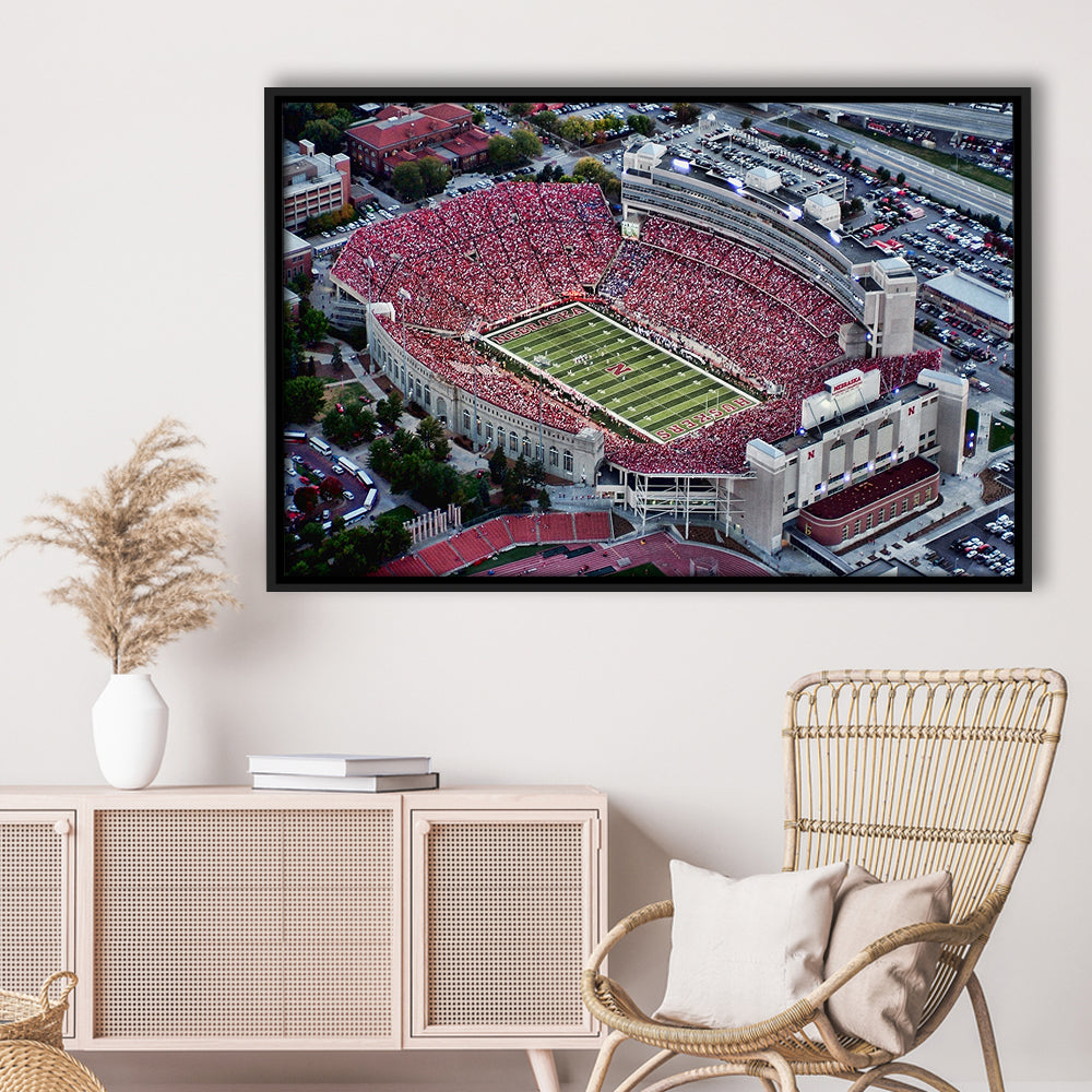 Lincoln memorial stadium, Stadium Canvas, Sport Art, Framed Canvas Print Wall Art, Floating Frame
