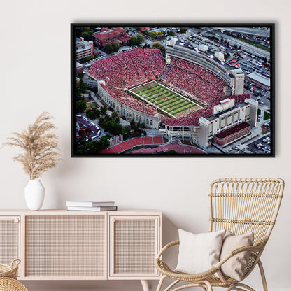 Lincoln memorial stadium, Stadium Canvas, Sport Art, Framed Canvas Print Wall Art, Floating Frame