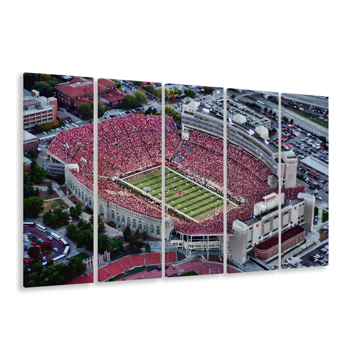 Lincoln memorial stadium, Stadium Canvas, Sport Art, 5 Panel B, Extra Large Canvas, Canvas Print Wall Art