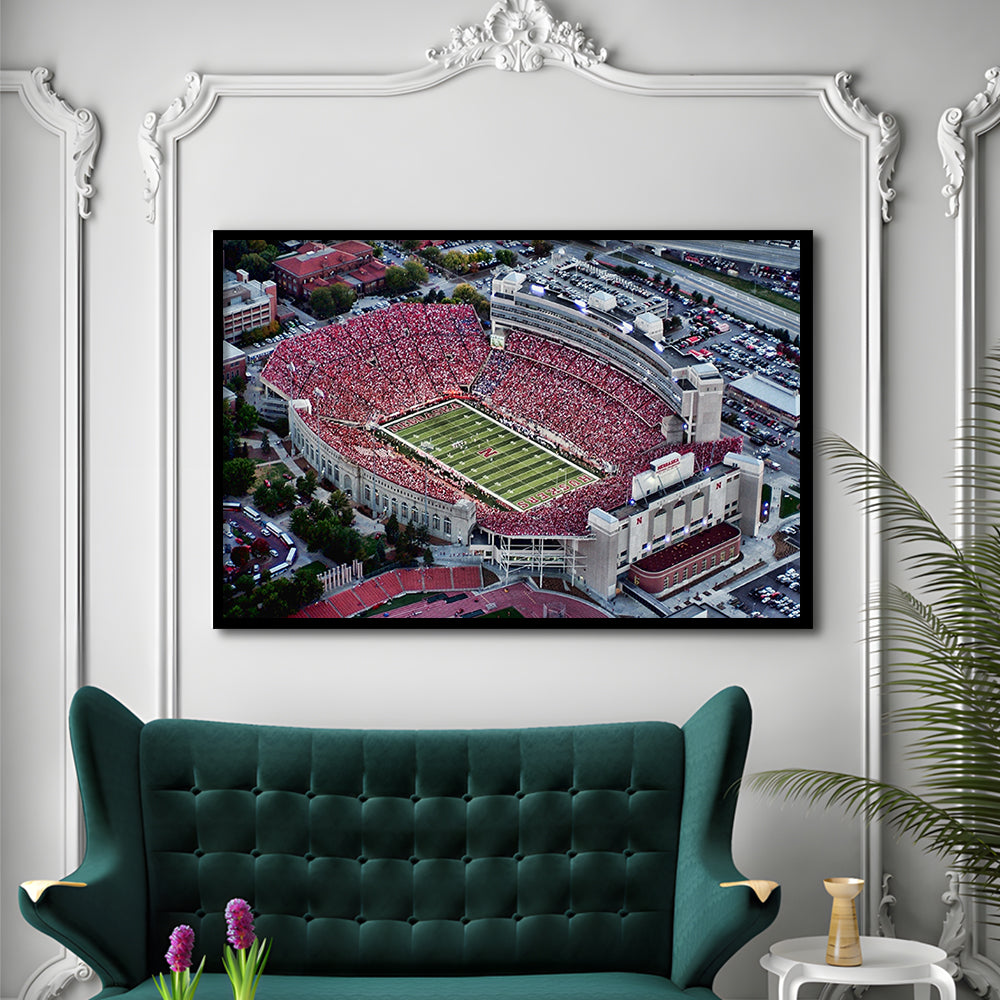 Lincoln memorial stadium, Stadium Canvas, Sport Art, Gift for him, Framed Art Print Wall Decor, Picture Framed