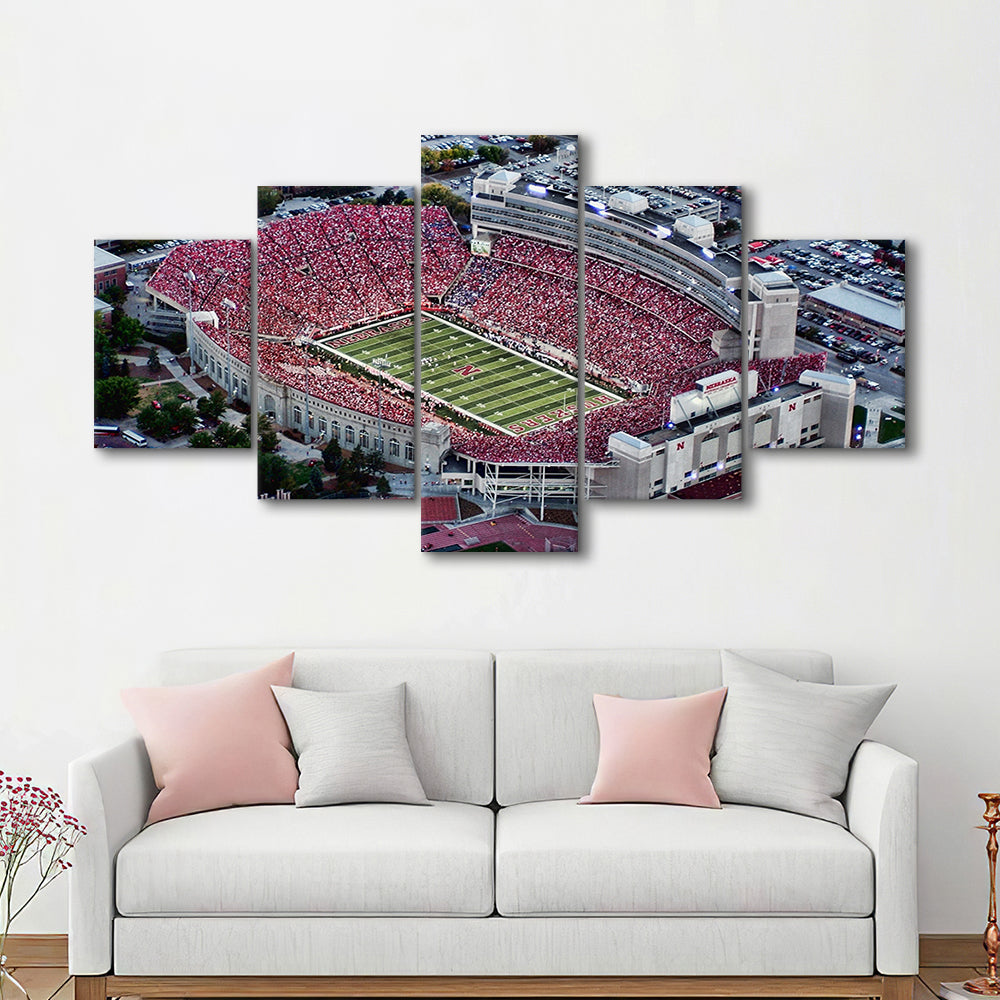 Lincoln memorial stadium, Stadium Canvas, Sport Art, Gift for him, 5 Panel, Large Canvas, Canvas Print Wall Art