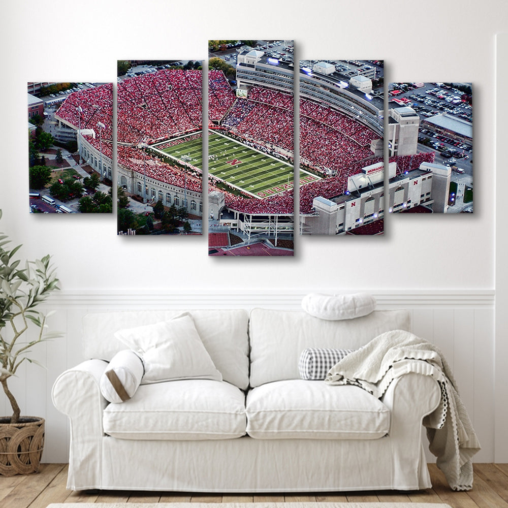 Lincoln memorial stadium, Stadium Canvas, Sport Art, Gift for him, 5 Panel, Large Canvas, Canvas Print Wall Art