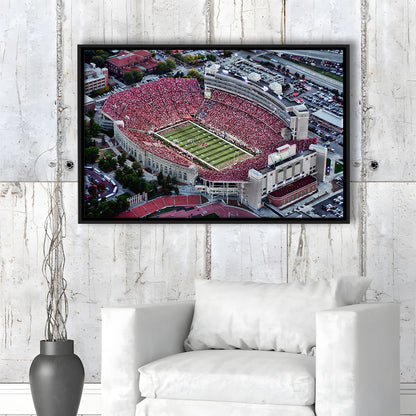 Lincoln memorial stadium, Stadium Canvas, Sport Art, Framed Canvas Print Wall Art, Floating Frame