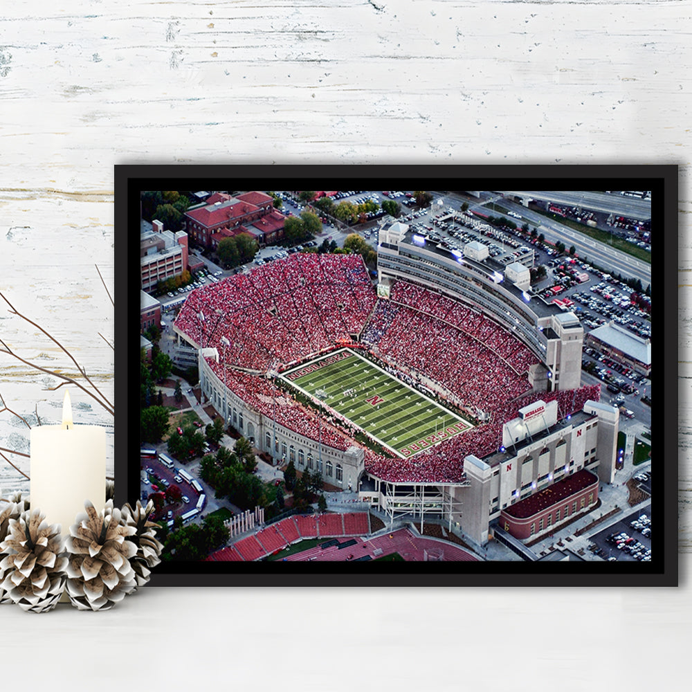 Lincoln memorial stadium, Stadium Canvas, Sport Art, Framed Canvas Print Wall Art, Floating Frame