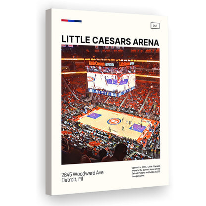 Little Caesars Arena Print, Detroit Pistons Stadium Canvas Art, Fan Gifts, Sport Art, Canvas Print Wall Art