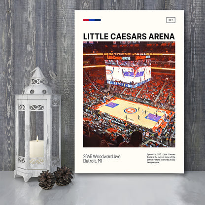 Little Caesars Arena Print, Detroit Pistons Stadium Canvas Art, Fan Gifts, Sport Art, Canvas Print Wall Art