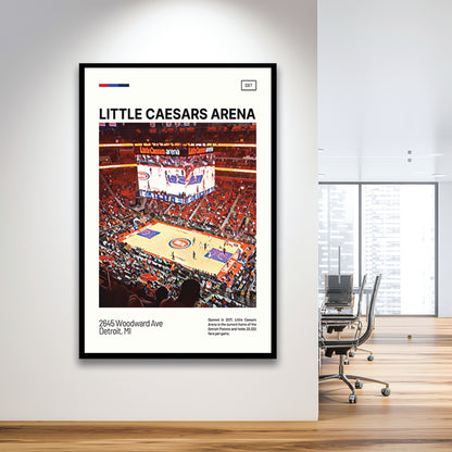 Little Caesars Arena Print, Detroit Pistons Stadium Art, Gifts for him, Sport Art, Framed Art Print Wall Decor