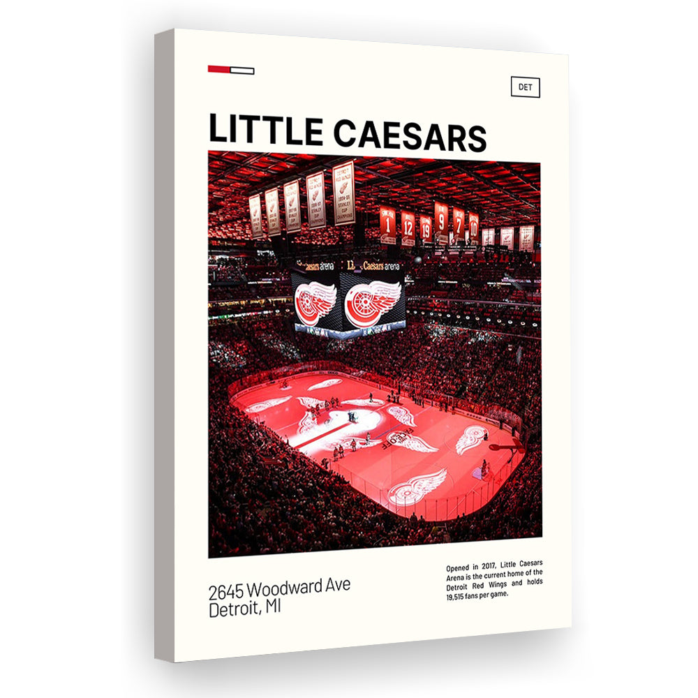 Little Caesars Arena Print, Detroit Red Wings Stadium Canvas Art, Fan Gifts, Sport Art, Canvas Print Wall Art