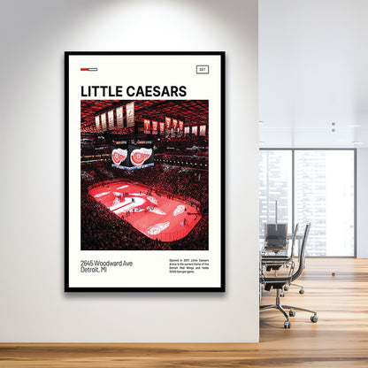 Little Caesars Arena Print, Detroit Red Wings Stadium Art, Gifts for him, Sport Art, Framed Art Print Wall Decor