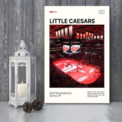 Little Caesars Arena Print, Detroit Red Wings Stadium Canvas Art, Fan Gifts, Sport Art, Canvas Print Wall Art