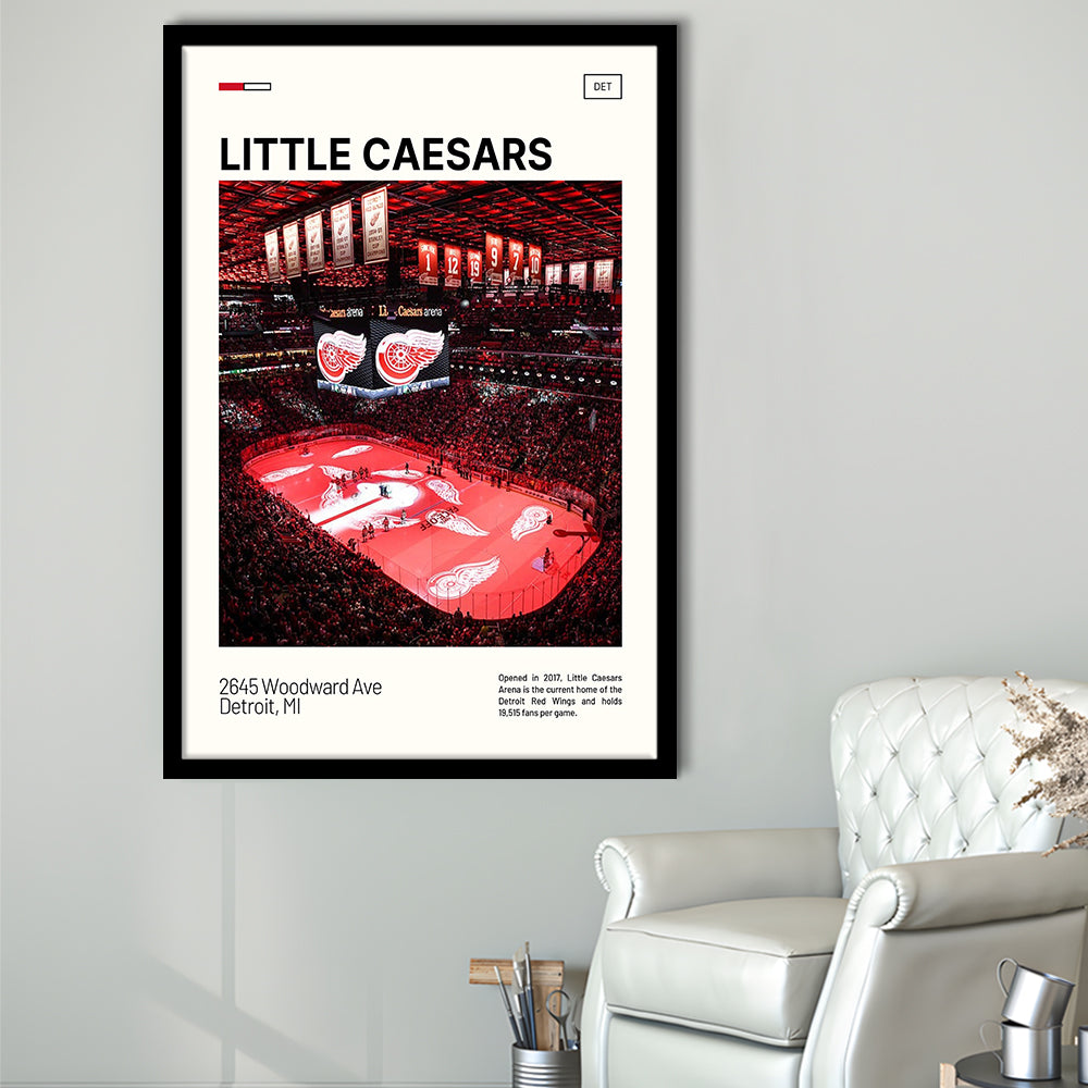 Little Caesars Arena Print, Detroit Red Wings Stadium Art, Gifts for him, Sport Art, Framed Art Print Wall Decor