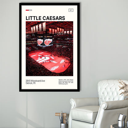 Little Caesars Arena Print, Detroit Red Wings Stadium Art, Gifts for him, Sport Art, Framed Art Print Wall Decor