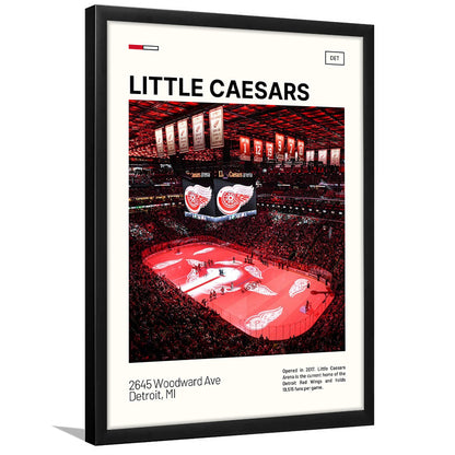 Little Caesars Arena Print, Detroit Red Wings Stadium Art, Gifts for him, Sport Art, Framed Art Print Wall Decor
