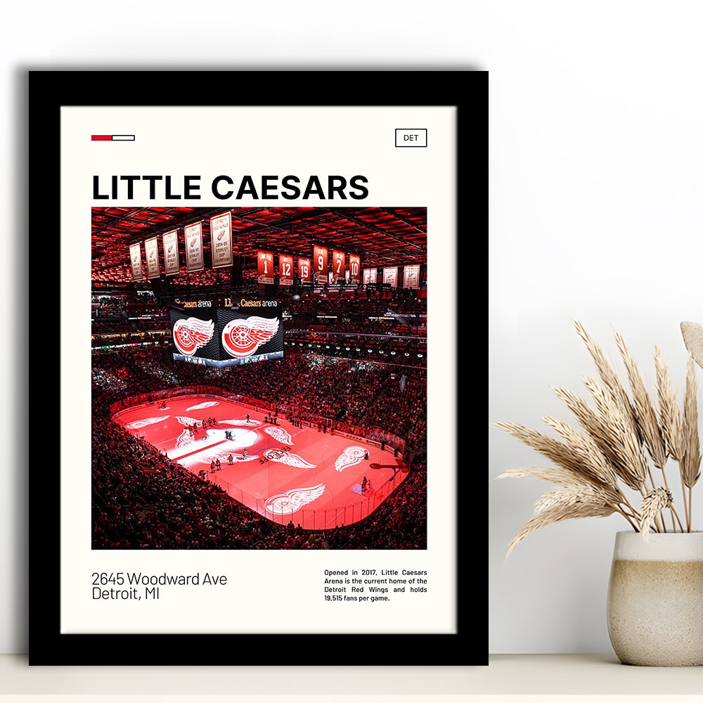 Little Caesars Arena Print, Detroit Red Wings Stadium Art, Gifts for him, Sport Art, Framed Art Print Wall Decor