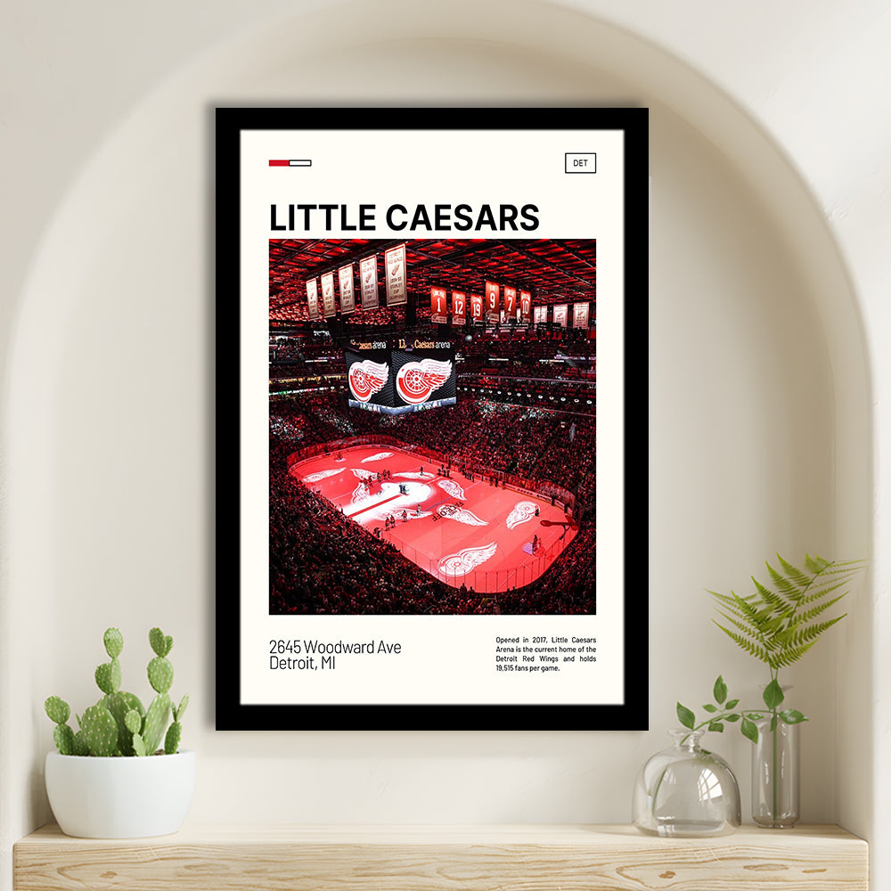 Little Caesars Arena Print, Detroit Red Wings Stadium Art, Gifts for him, Sport Art, Framed Art Print Wall Decor